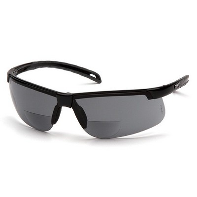 Ever-Lite Safety Reader Glasses, Black Frame with Gray Anti-Fog Lens