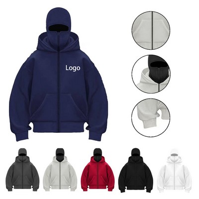 Men's Winter Warm Sports Casual Hooded Double Hoodie Sweatshirt