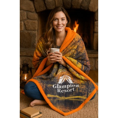 Bordeaux Luxe Sherpa Colorfusion™ Blanket