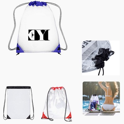 Clear Stadium Drawstring Backpack