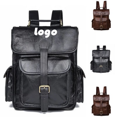 Premium 15" Genuine Leather Laptop Bag