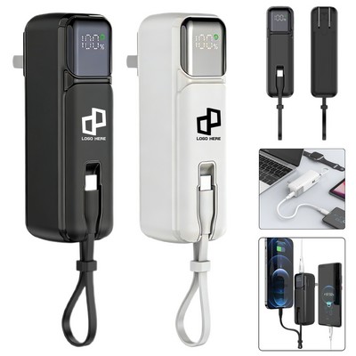 5000Mah Power Bank Charger W/ Plug & Led Display