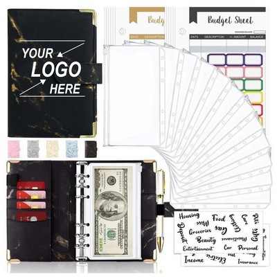 PU A6 Money Organizer for Cash Bills Coupon Card