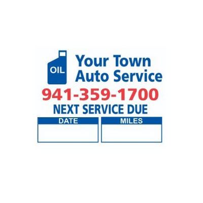 Oil Change Roll Stickers