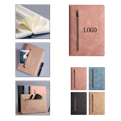 Leather Notebook with Pen