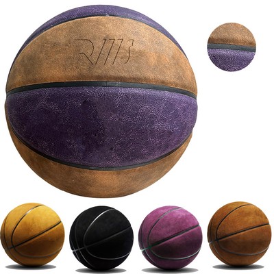 MOQ10 6# Spherical Performance Suede Leather Basketball