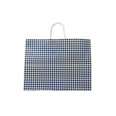 Large Design on White Kraft Paper Shopping Bag