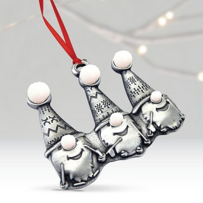 3D Three Musical Ornaments (2.25" x 1.75")