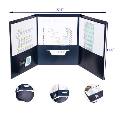 Trifold Folders Business Card Holder