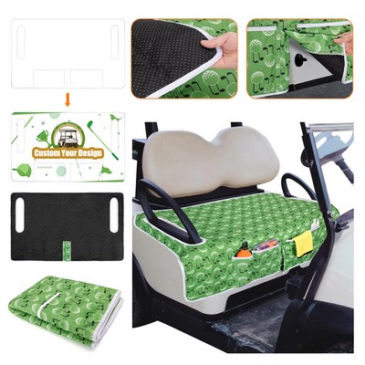 Golf Cart Seat Cover with Open-Front Pockets