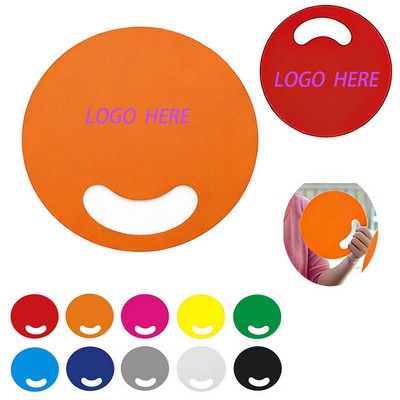 Round Plastic Die Cut Hand Fan