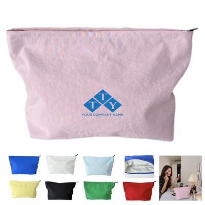 Nylon Zipper Cosmetic Bag with Large Capacity