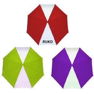 42" Arc Two-Tone Deluxe Auto-Open Umbrella with Sport Handle
