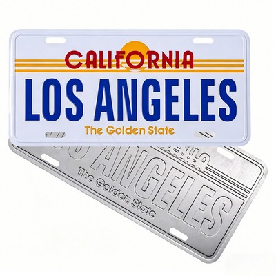 Embossed Retro Wall Decor License Plate Metal Sign