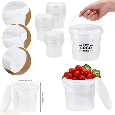 1.6 Quart Food Safe Bucket with Lid and Handle
