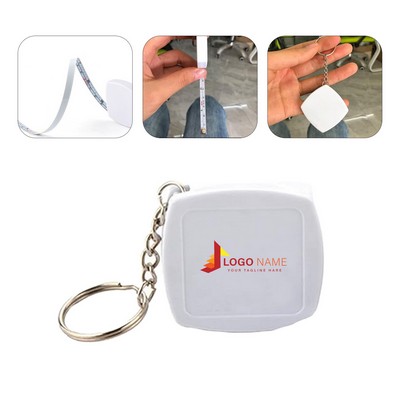 Mini Stainless Steel Measuring Tape Keychain