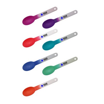 Plastic Temperature Sensitive Ice Cream Spoon W/ Hanging Hole